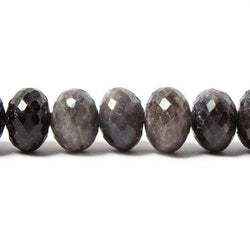 8-10mm Greyish Blue Sapphire faceted rondelle Beads 14 inch 60 pieces (ONLINE ORDER ONLY)