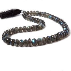 8-10mm Labradorite Plain Rondelle Beads 15 inch 67 pieces (ONLINE ORDER ONLY)