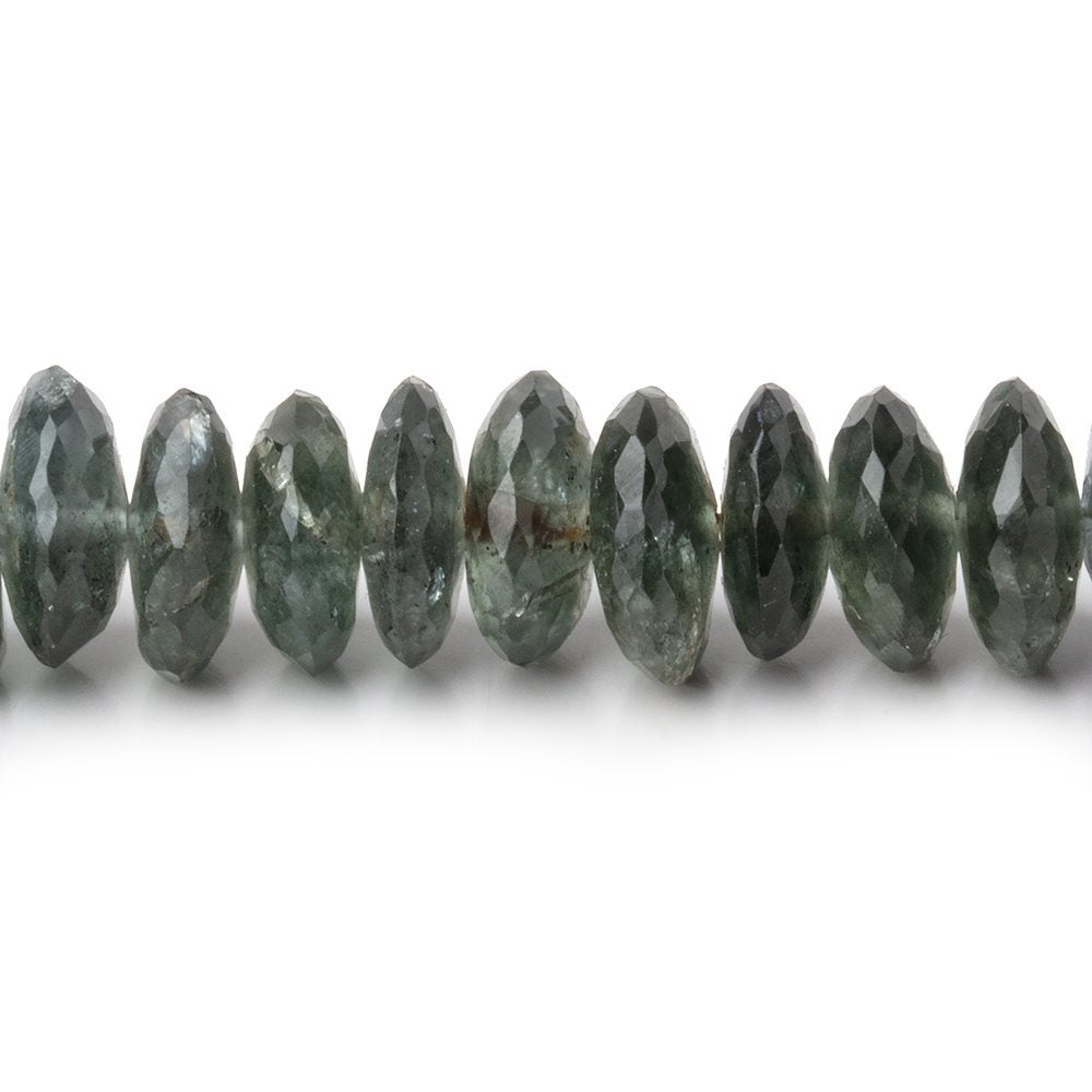 8-10mm Moss Aquamarine German Faceted Rondelle Beads 16 inch 112 pieces (ONLINE ORDER ONLY)