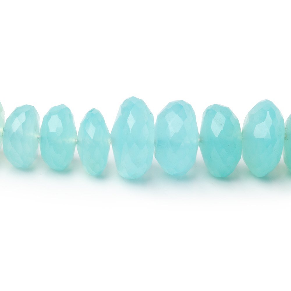 8-10mm Multi Color Chalcedony Faceted Rondelle 20 inch 100 Beads (ONLINE ORDER ONLY)