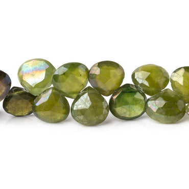 8-10mm Mystic Idocrase Faceted Heart Beads 8 inch 48 pieces (ONLINE ORDER ONLY)