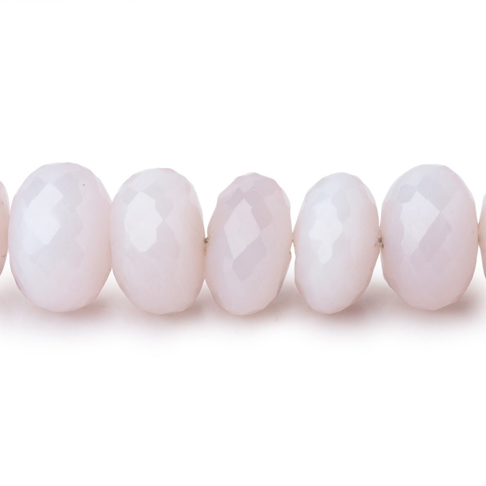 8-10mm Natural Lavender Chalcedony Faceted Rondelles 18 inch 75 Beads AAA (ONLINE ORDER ONLY)