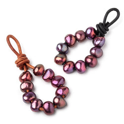 8-10mm Purple Rose Large Hole Baroque Pearls Set of 10 (ONLINE ORDER ONLY)