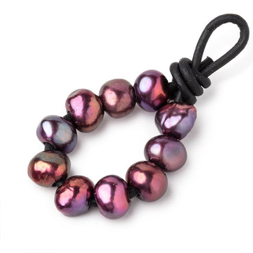 8-10mm Purple Rose Large Hole Baroque Pearls Set of 10 (ONLINE ORDER ONLY)