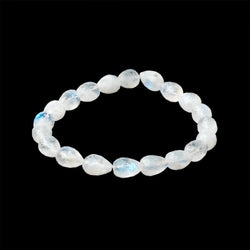 8-10mm Rainbow Moonstone Straight Drill Tear Drop 7.25 inch 19 Beads (ONLINE ORDER ONLY)