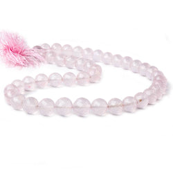8-10mm Rose Quartz Faceted Round beads 15 inch 43 pieces AA (ONLINE ORDER ONLY)