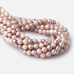 8-10mm Tri Color Ringed Baroque Freshwater Pearls 15.5 inch 40 Beads (ONLINE ORDER ONLY)