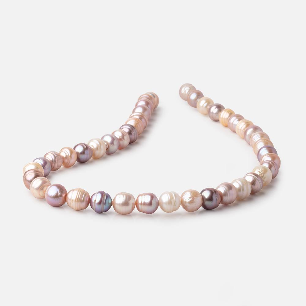 8-10mm Tri Color Ringed Baroque Freshwater Pearls 15.5 inch 40 Beads (ONLINE ORDER ONLY)