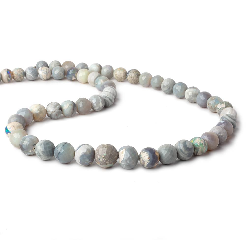 8-11.5mm Australian Opal Beads Faceted Rounds 18 inch 53 pieces (ONLINE ORDER ONLY)