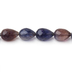 8-11mm Bloodshot Iolite-Sunstone Straight Drill Tear Drop 7.25 inch 19 Beads (ONLINE ORDER ONLY)