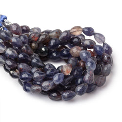 8-11mm Bloodshot Iolite-Sunstone Straight Drill Tear Drop 7.25 inch 19 Beads (ONLINE ORDER ONLY)