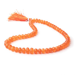 8-11mm Carnelian Faceted Rondelle Beads 16 inch 57 pieces (ONLINE ORDER ONLY)