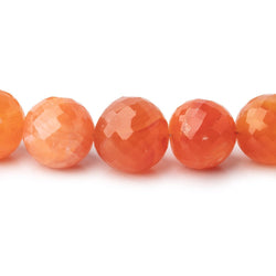 8-11mm Carnelian Faceted Round Beads 16 inch 48 pieces (ONLINE ORDER ONLY)