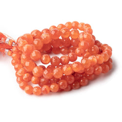 8-11mm Carnelian Faceted Round Beads 16 inch 48 pieces (ONLINE ORDER ONLY)