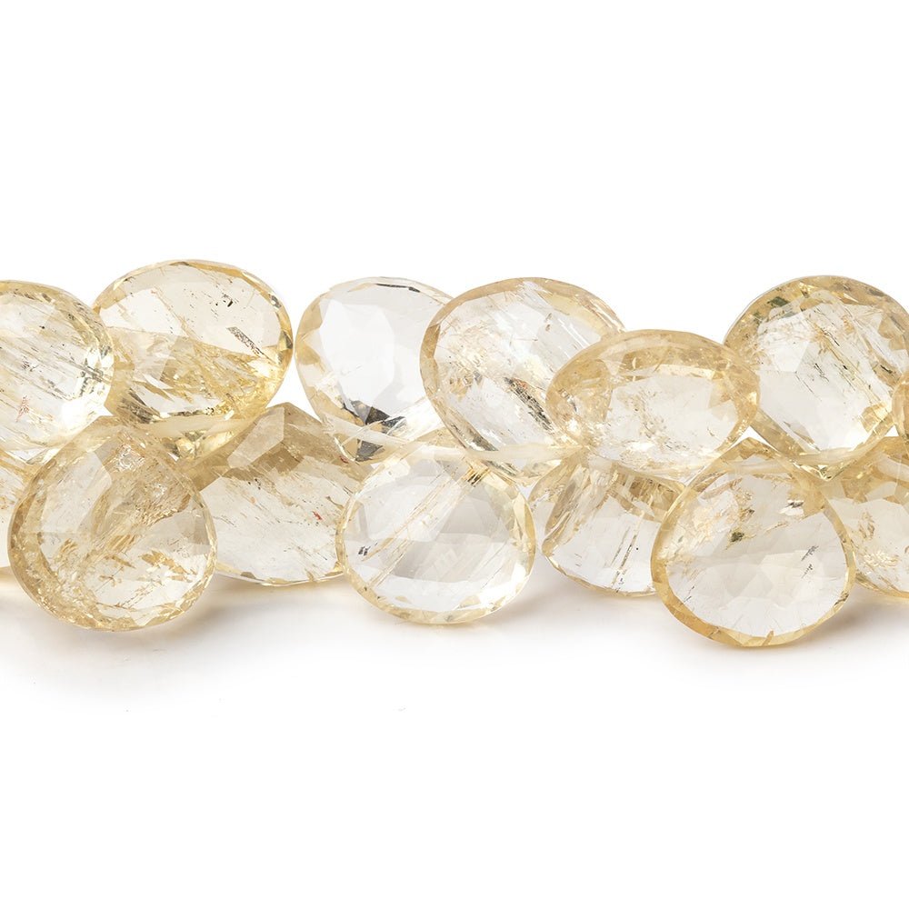 8-11mm Heliodor Faceted Heart Beads 8 inch 48 pieces AA (ONLINE ORDER ONLY)