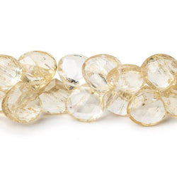 8-11mm Heliodor Faceted Heart Beads 8 inch 48 pieces AA (ONLINE ORDER ONLY)