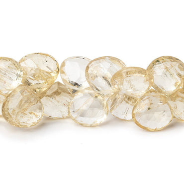 8-11mm Heliodor Faceted Heart Beads 8 inch 48 pieces AA (ONLINE ORDER ONLY)