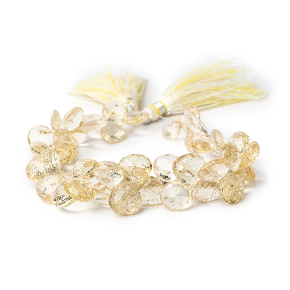 8-11mm Heliodor Faceted Heart Beads 8 inch 48 pieces AA (ONLINE ORDER ONLY)