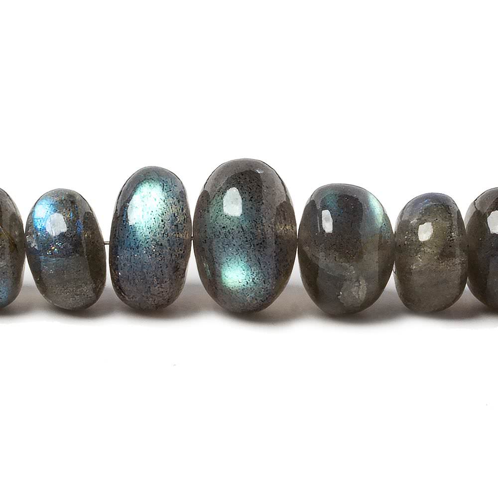 8 - 11mm Labradorite Plain Rondelle Beads AAA Grade 63 pieces (ONLINE ORDER ONLY)