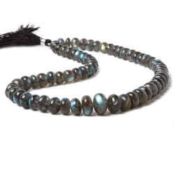 8 - 11mm Labradorite Plain Rondelle Beads AAA Grade 63 pieces (ONLINE ORDER ONLY)