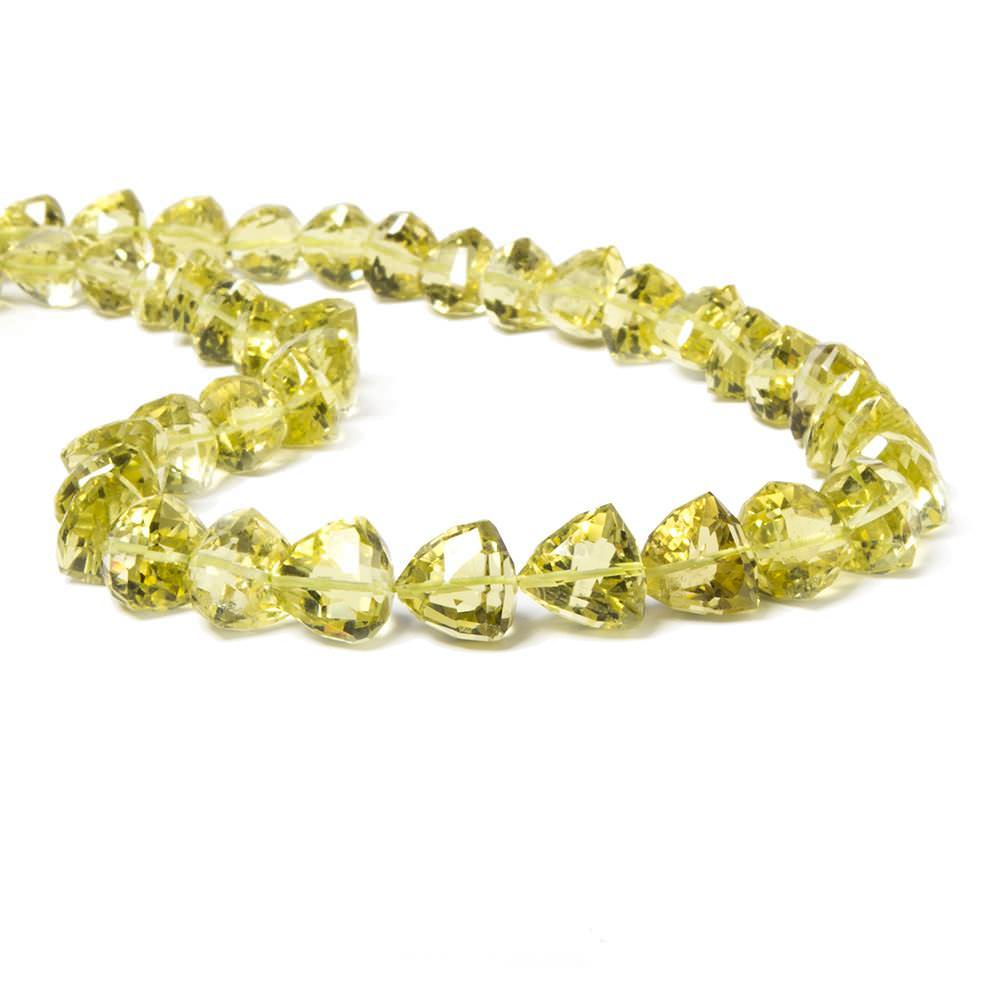 8-11mm Lemon Quartz Straight Drill Trillion Beads 16 inch 42 pieces (ONLINE ORDER ONLY)