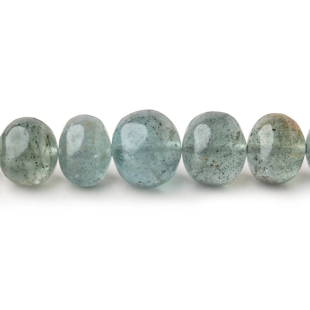 8-11mm Moss Aquamarine Plain Rondelle Beads 16 inch 56 pieces (ONLINE ORDER ONLY)