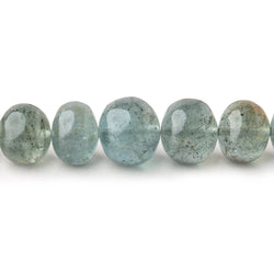 8-11mm Moss Aquamarine Plain Rondelle Beads 16 inch 56 pieces (ONLINE ORDER ONLY)
