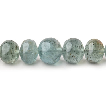 8-11mm Moss Aquamarine Plain Rondelle Beads 16 inch 56 pieces (ONLINE ORDER ONLY)