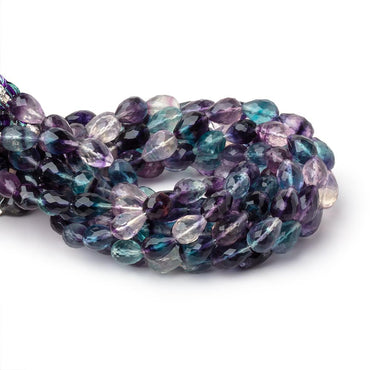 8-11mm Multi Color Fluorite Straight Drill Tear Drop 7.25 inch 19 Beads (ONLINE ORDER ONLY)