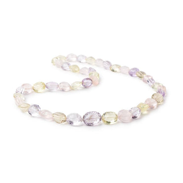 8-11mm Multi Gem Concave Faceted Oval 16 inch 44 Beads AAA (ONLINE ORDER ONLY)