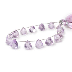 8-11mm Pink Amethyst Faceted Trillion Beads 7 inch 14 pieces (ONLINE ORDER ONLY)