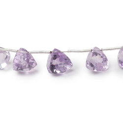 8-11mm Pink Amethyst Faceted Trillion Beads 7 inch 14 pieces (ONLINE ORDER ONLY)
