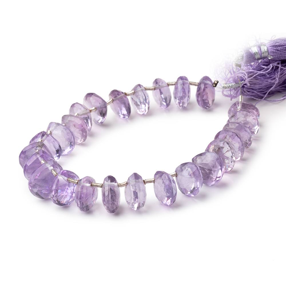 8-11mm Pink Amethyst Front Drilled Faceted Hearts 7.5 inch 25 Beads (ONLINE ORDER ONLY)