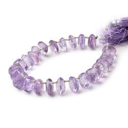 8-11mm Pink Amethyst Front Drilled Faceted Hearts 7.5 inch 25 Beads (ONLINE ORDER ONLY)