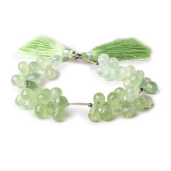 8-11mm Prehnite Beads Tear Drop Briolette 8 inch 48 pieces (ONLINE ORDER ONLY)