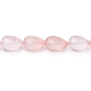 8-11mm Rose Quartz Straight Drill Tear Drop 7.25 inch 19 Beads (ONLINE ORDER ONLY)