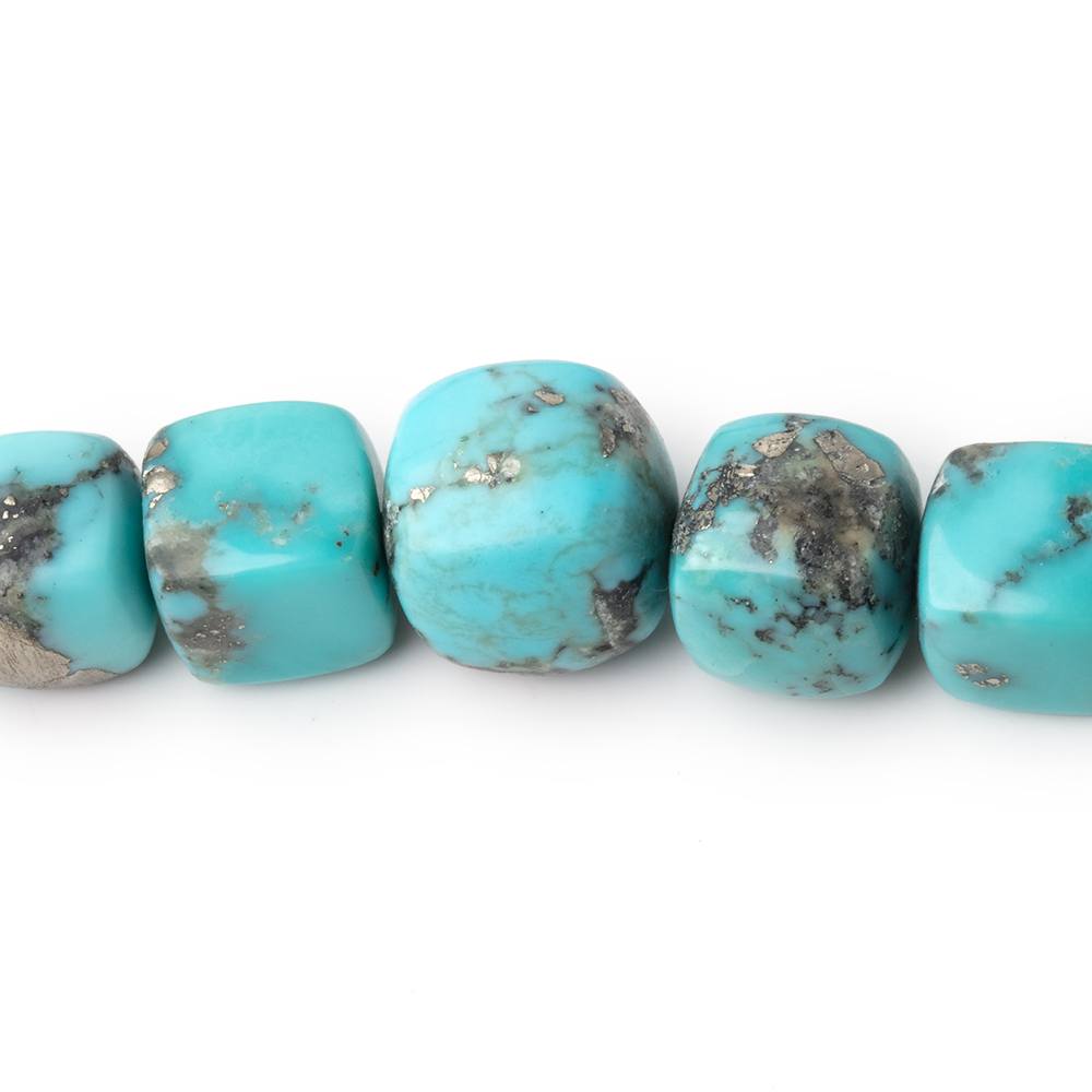 8-11mm Sleeping Beauty Turquoise Plain Cubes 16 inch 47 Beads AAA (ONLINE ORDER ONLY)