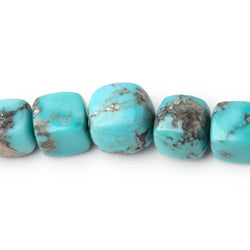 8-11mm Sleeping Beauty Turquoise Plain Cubes 16 inch 47 Beads AAA (ONLINE ORDER ONLY)