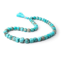8-11mm Sleeping Beauty Turquoise Plain Cubes 16 inch 47 Beads AAA (ONLINE ORDER ONLY)