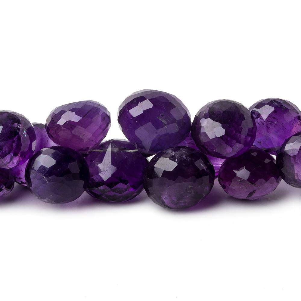 8-10mm Amethyst faceted candy kiss beads 8 inch 50beads (ONLINE ORDER ONLY)