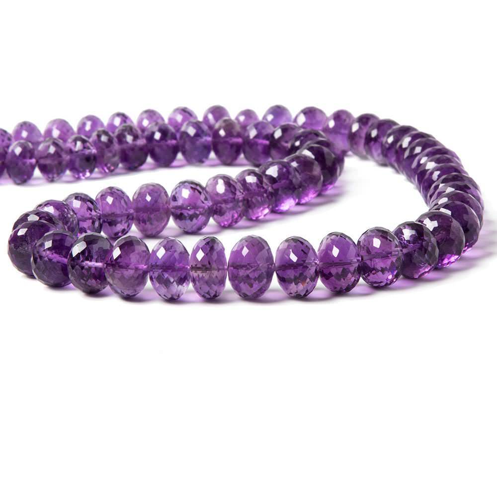 8-12mm Amethyst Faceted Rondelle Beads 16 inch 58 pieces (ONLINE ORDER ONLY)