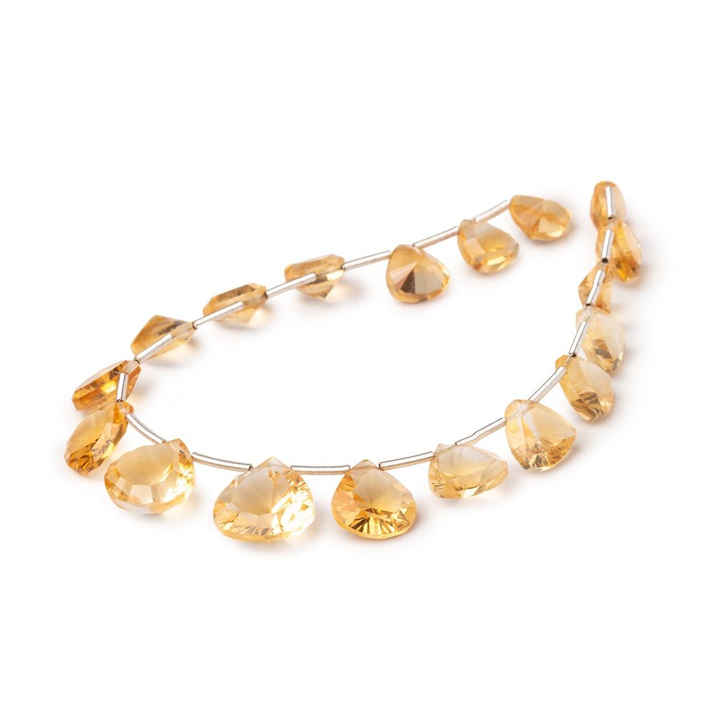 8-12mm Citrine Concave Faceted Hearts & Triangles 8 inch 18 Beads AAA (ONLINE ORDER ONLY)