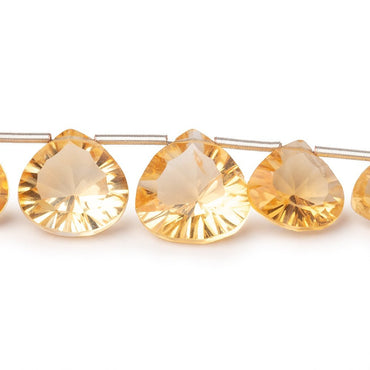 8-12mm Citrine Concave Faceted Hearts & Triangles 8 inch 18 Beads AAA (ONLINE ORDER ONLY)