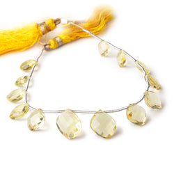 8-12mm Lemon Quartz Faceted Fancy Shape Beads 6.5 inch 12 pieces (ONLINE ORDER ONLY)