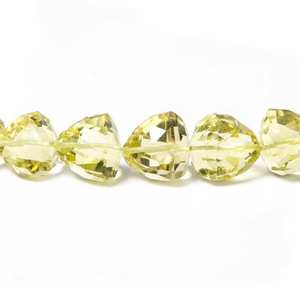 6-12mm Lemon Quartz Straight Drill Trillion Beads AAA 16 inch 52 pieces (ONLINE ORDER ONLY)