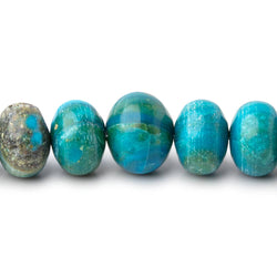 8-12mm Peruvian Blue Opalina Plain Rondelles 20 inch 90 Beads AA (ONLINE ORDER ONLY)