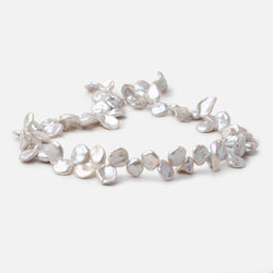 8-12mm Silver Top Drill Keshi Freshwater Pearls 16 inch 56 Beads (ONLINE ORDER ONLY)