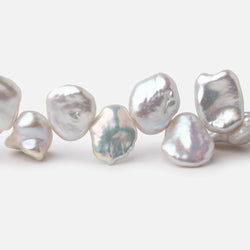 8-12mm Silver Top Drill Keshi Freshwater Pearls 16 inch 56 Beads (ONLINE ORDER ONLY)