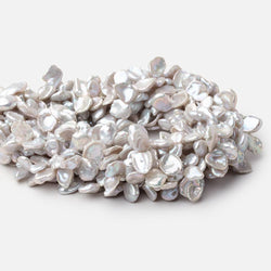 8-12mm Silver Top Drill Keshi Freshwater Pearls 16 inch 56 Beads (ONLINE ORDER ONLY)