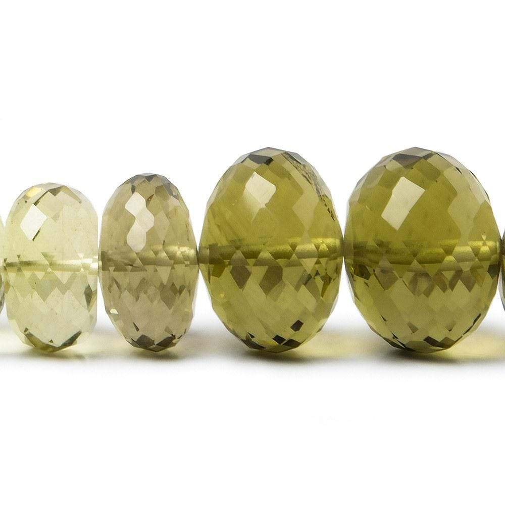 8-13.5mm BiColor Quartz Faceted Rondelle 16 inch 67 pieces (ONLINE ORDER ONLY)